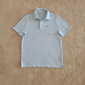 VINEYARD VINES Striped Edgarton Polo in Light Blue - size Boys L (16)